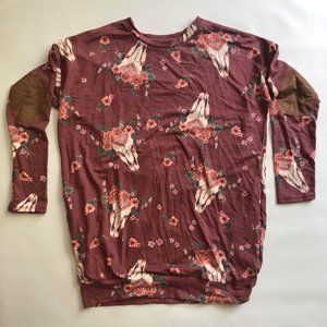 CHERISH BULL SKULL TUNIC WITH POCKETS